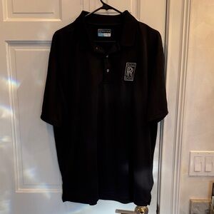 Rolls Royce Embroidered Logo Black Polo Shirt
